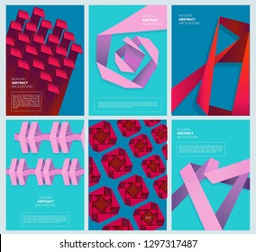 Abstract colored covers. Geometry modern shapes simple colored abstract business design vector template