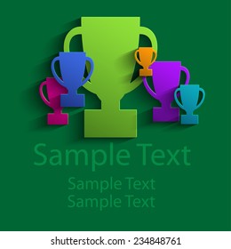 Abstract colored cups