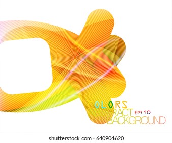Abstract colored curve vector concepts on a white background