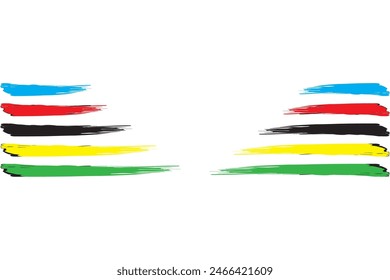 Abstractas líneas curvas de color sobre fondo blanco.