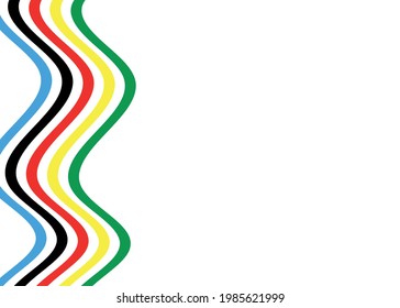 Abstract colored curved lines. Vector graphics.
