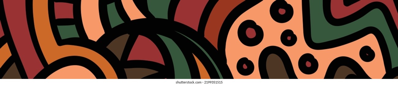 Abstract colored doodle vector in an autumn theme. High-resolution vector for design, background, textile, print, and any purpose.