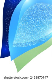 Abstract colored dynamic figures. Drop-shaped petals. Beautiful shapes and colors. Template for your design. Vector illustration