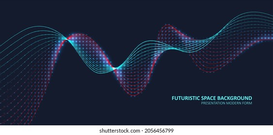 Abstract colored dynamic waves. Modern abstract cover. Colorful curve lines. Graphic concept for your design