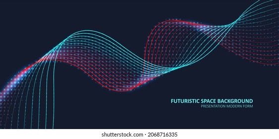 Abstract colored dynamic waves. Modern abstract cover. Colorful curve lines. Graphic concept for your design