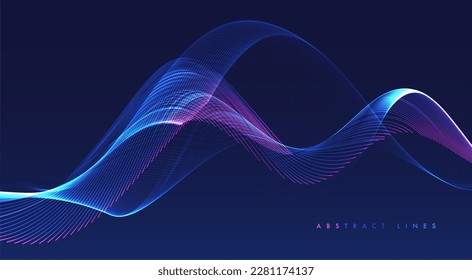 Abstract colored dynamic waves. Modern abstract cover. Colorful curve lines. Graphic concept for your design