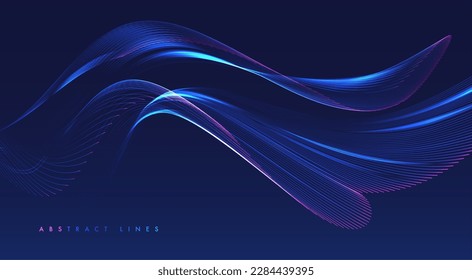 Abstract colored dynamic waves. Modern abstract cover. Colorful curve lines. Graphic concept for your design