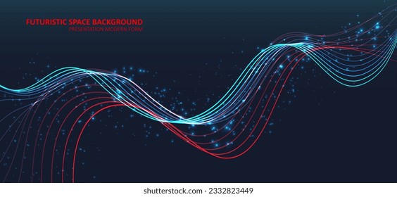 Abstract colored dynamic waves. Modern abstract cover. Colorful curve lines. Graphic concept for your design