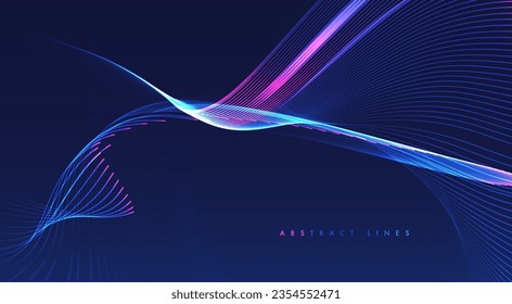 Abstract colored dynamic waves. Modern abstract cover. Colorful curve lines. Graphic concept for your design