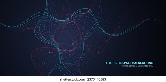 Abstract colored dynamic waves. Modern abstract cover. Colorful curve lines. Graphic concept for your design