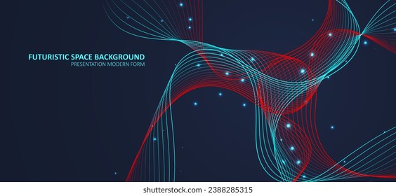 Abstract colored dynamic waves. Modern abstract cover. Colorful curve lines. Graphic concept for your design