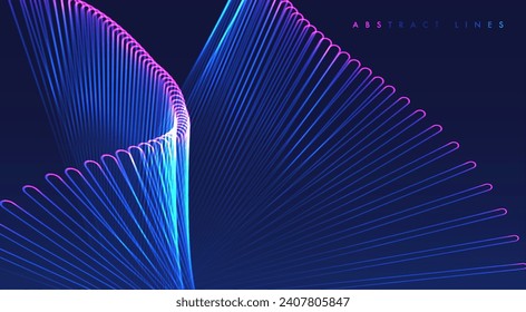 Abstract colored dynamic waves. Modern abstract cover. Colorful curve lines. Graphic concept for your design