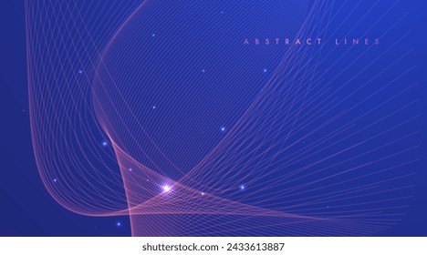 Abstract colored dynamic waves. Modern abstract cover. Colorful curve lines. Graphic concept for your design