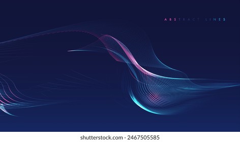 Abstract colored dynamic waves. Modern abstract cover. Colorful curve lines. Graphic concept for your design