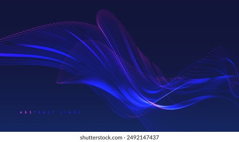 Ondas dinámicas de color Abstractas. Cubierta abstracta moderna. Líneas de curva coloridas. Concepto gráfico para tu diseño