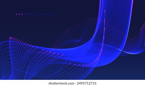 Abstract colored dynamic waves. Modern abstract cover. Colorful curve lines. Graphic concept for your design