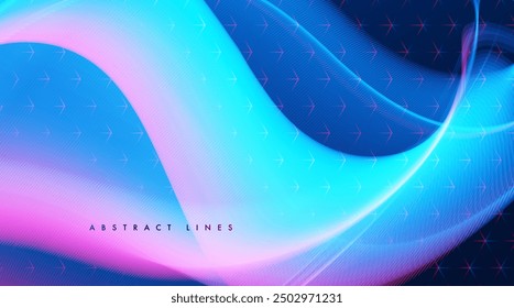 Abstractas ondas dinámicas de color. Portada abstracta moderna. Líneas de curva coloridas. Concepto gráfico para su diseño