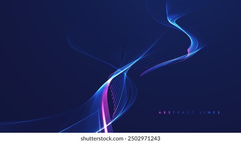 Abstract colored dynamic waves. Modern abstract cover. Colorful curve lines. Graphic concept for your design