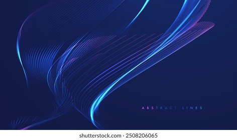 Abstract colored dynamic waves. Modern abstract cover. Colorful curve lines. Graphic concept for your design