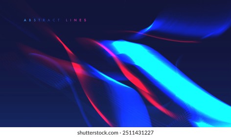 Ondas dinâmicas coloridas abstratas. Capa abstrata moderna. Linhas de curva coloridas. Conceito gráfico para seu design