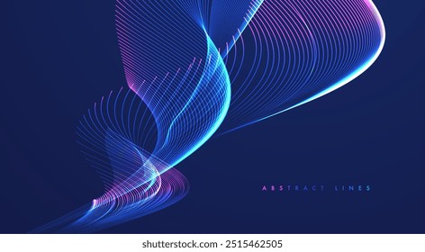 Abstract colored dynamic waves. Modern abstract cover. Colorful curve lines. Graphic concept for your design