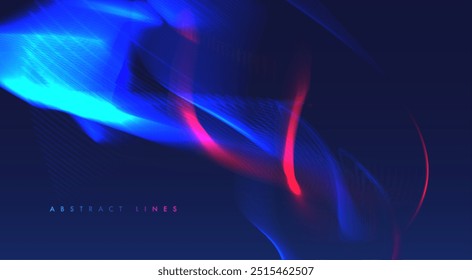 Abstract colored dynamic waves. Modern abstract cover. Colorful curve lines. Graphic concept for your design