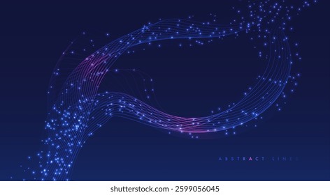 Abstract colored dynamic waves. Modern abstract cover. Colorful curve lines. Graphic concept for your design