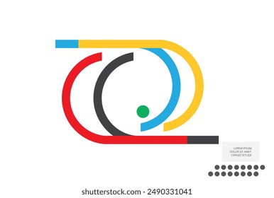 Abstract colored element. Vector graphics.