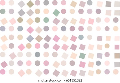 Abstract colored ellipse & square box shape pattern. Good for web page, wallpaper, graphic design, catalog, texture or background. Style of mosaic or tile. Vector graphic.