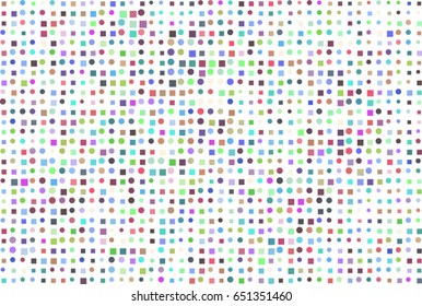 Abstract colored ellipse & square box shape pattern. Good for web page, wallpaper, graphic design, catalog, texture or background. Style of mosaic or tile. Vector graphic.