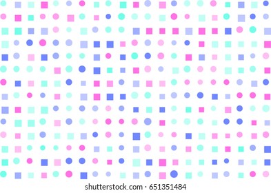 Abstract colored ellipse & square box shape pattern. Good for web page, wallpaper, graphic design, catalog, texture or background. Style of mosaic or tile. Vector graphic.