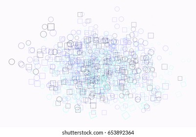 Abstract colored ellipse & square box shape pattern. Good for web page, wallpaper, graphic design, catalog, texture or background. Vector graphic.