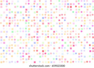 Abstract colored ellipse & square box shape pattern. Good for web page, wallpaper, graphic design, catalog, texture or background. Style of mosaic or tile. Vector graphic.
