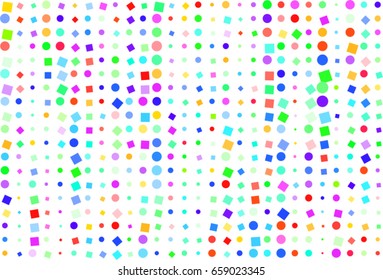 Abstract colored ellipse & square box shape pattern. Good for web page, wallpaper, graphic design, catalog, texture or background. Style of mosaic or tile. Vector graphic.