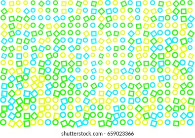 Abstract colored ellipse & square box shape pattern. Good for web page, wallpaper, graphic design, catalog, texture or background. Style of mosaic or tile. Vector graphic.