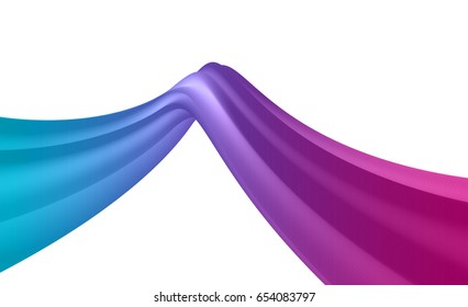 Abstract colored figure isolated on white background