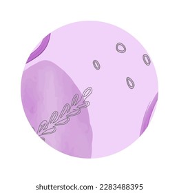 Abstract colored floral background in a circle. Template for flyer design, presentation. Circle. Vector.