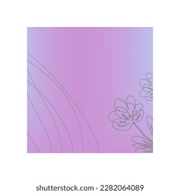 Abstract colored floral background in a figure.Template for flyer design, presentation. Square. Vector.