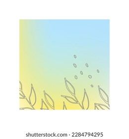 Abstract colored floral background in a figure.Template for flyer design, presentation. Square. Vector.