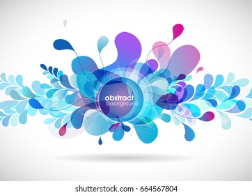 Abstract colored flower background.