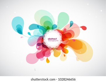 Abstract colored flower background with circles.