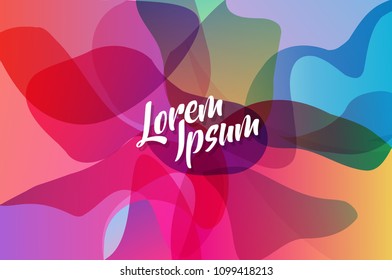 Abstract colored flower background with circles.