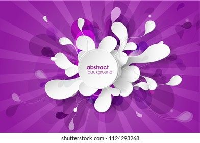 Abstract colored flower background with circles.