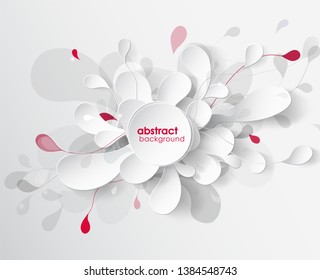Abstract colored flower background with circles.