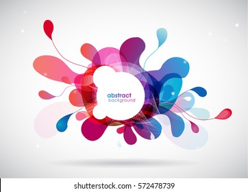 Abstract colored flower background with circles.