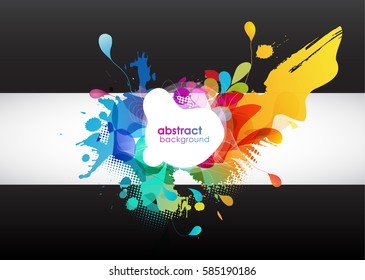 Abstract colored flower background with circles.