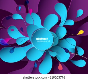Abstract colored flower background with circles.