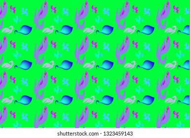 Abstract colored flower background with shapes