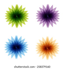 Abstract colored flowers for your design