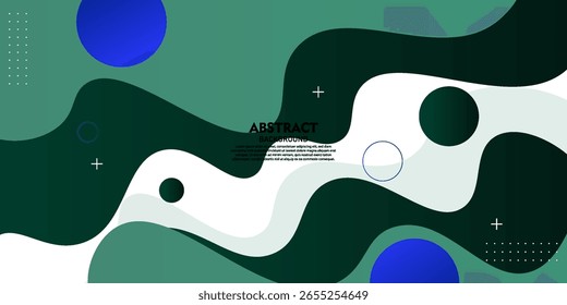 Abstrato colorido fluido formas fundo. Padrão de forma verde em um plano de fundo de faixa brilhante. Vetor eps10